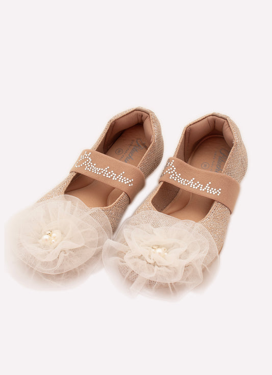 Sapatilha Knit Flor Tule Bordado Sapatilha Knit Flor Tule Bordado