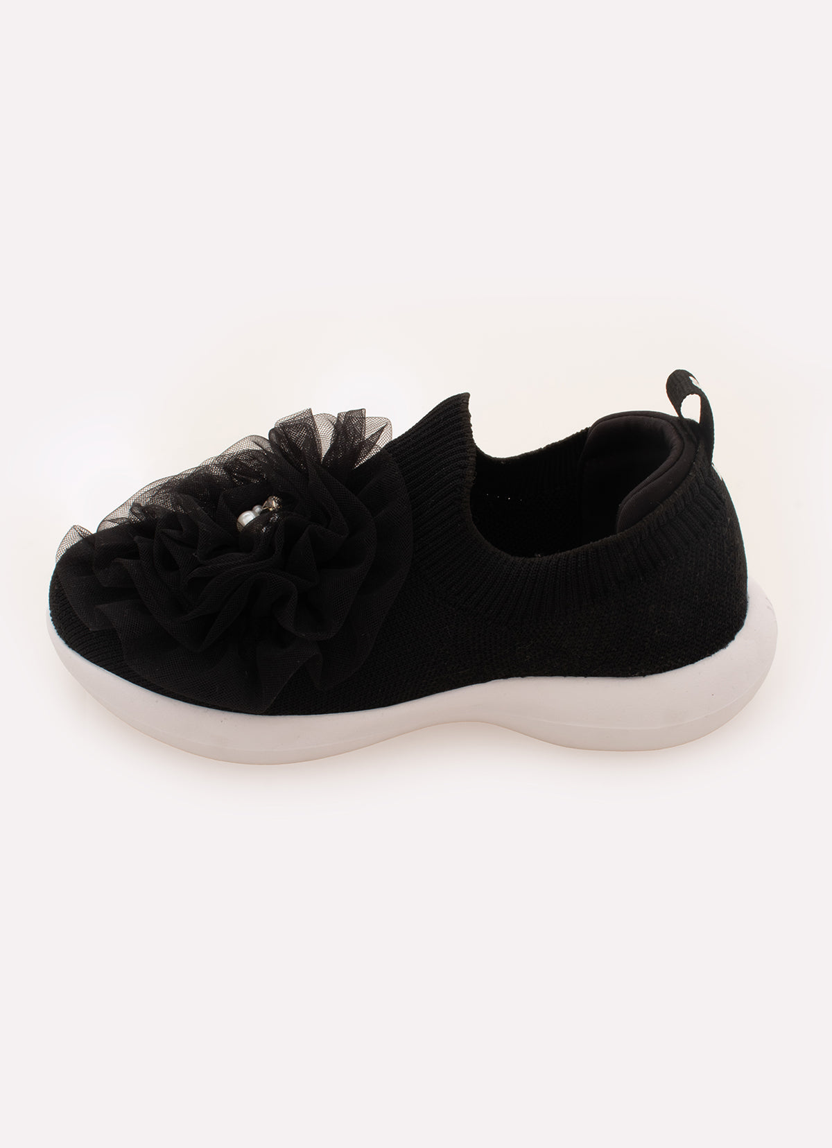 Tênis Knit Flor Tule Bordados