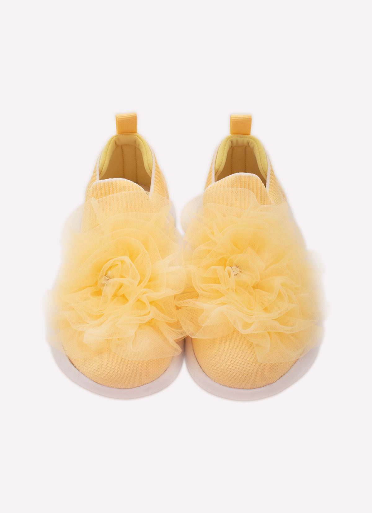 Tênis Knit Flor Tule Bordados