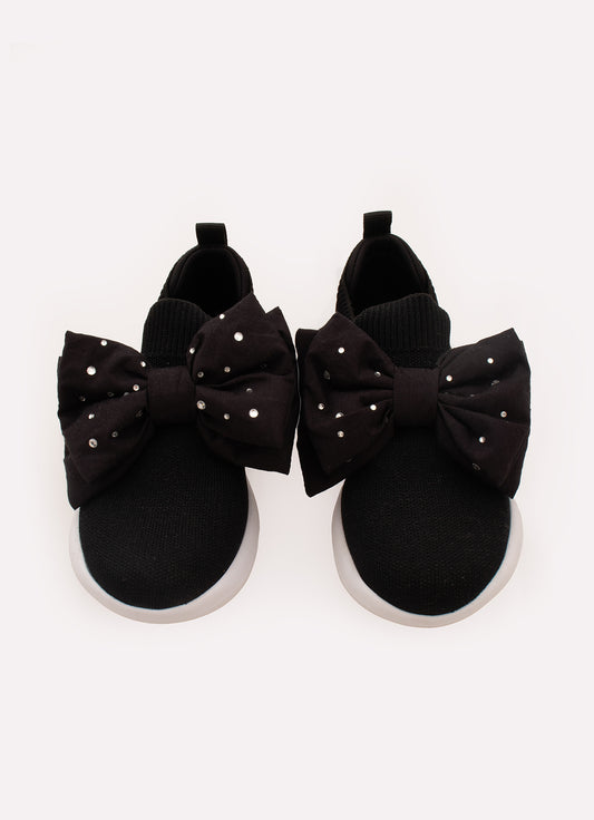 Tênis Knit Laço Puffer Cristais Tênis Knit Laço Puffer Cristais