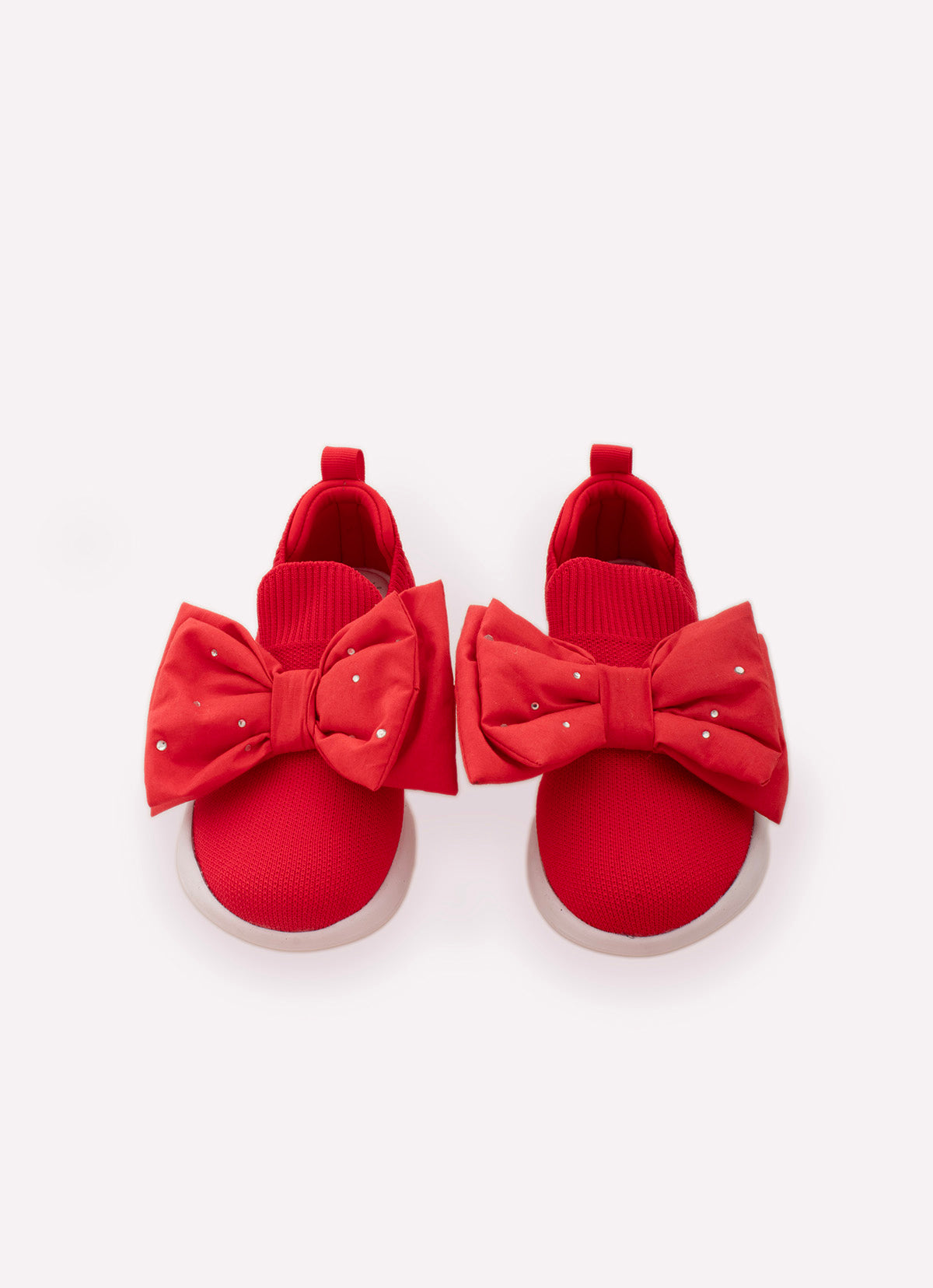 Tênis Knit Laço Puffer Cristais