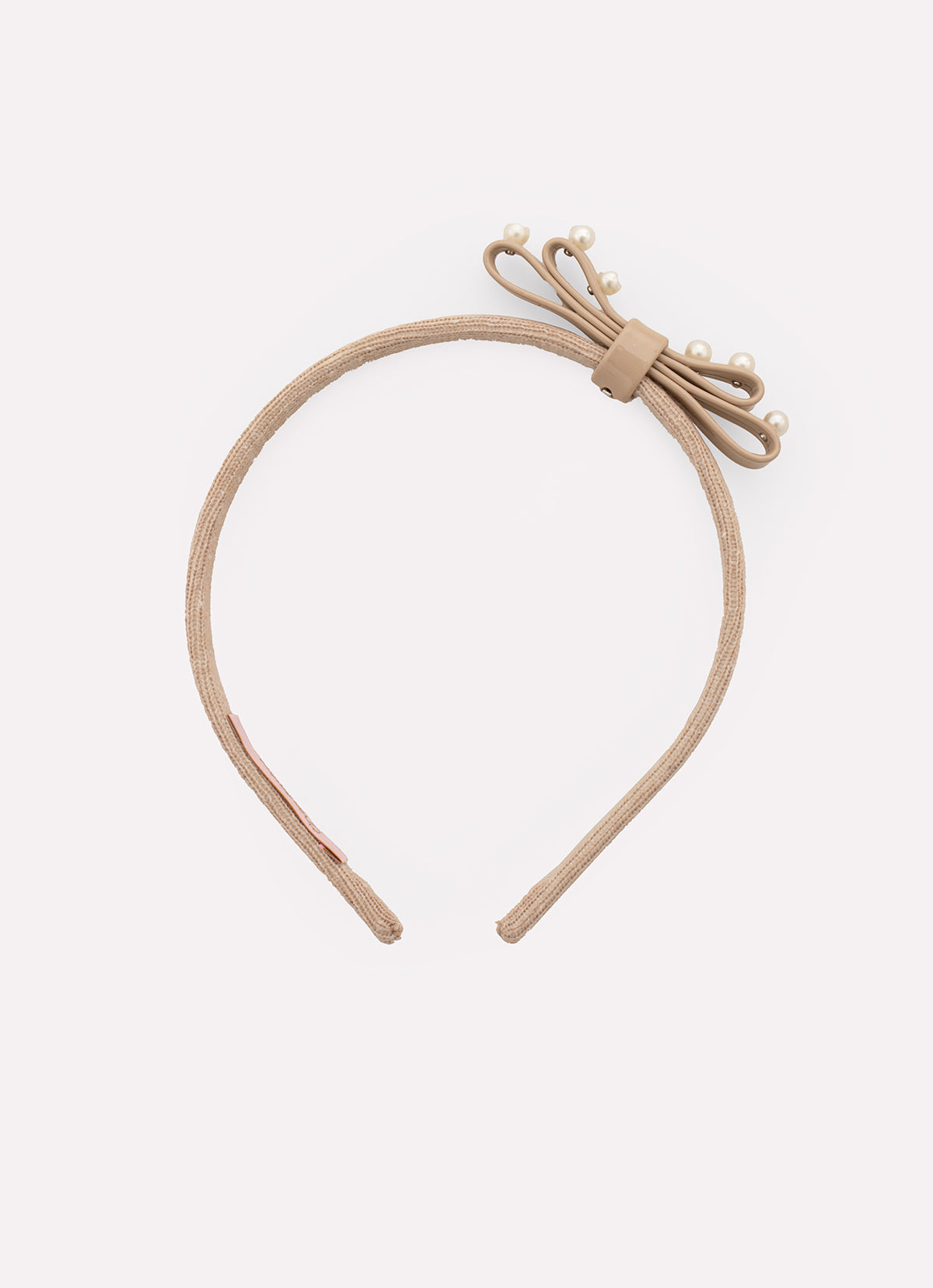 Arco Laço Duplo Courino Com Pérolas