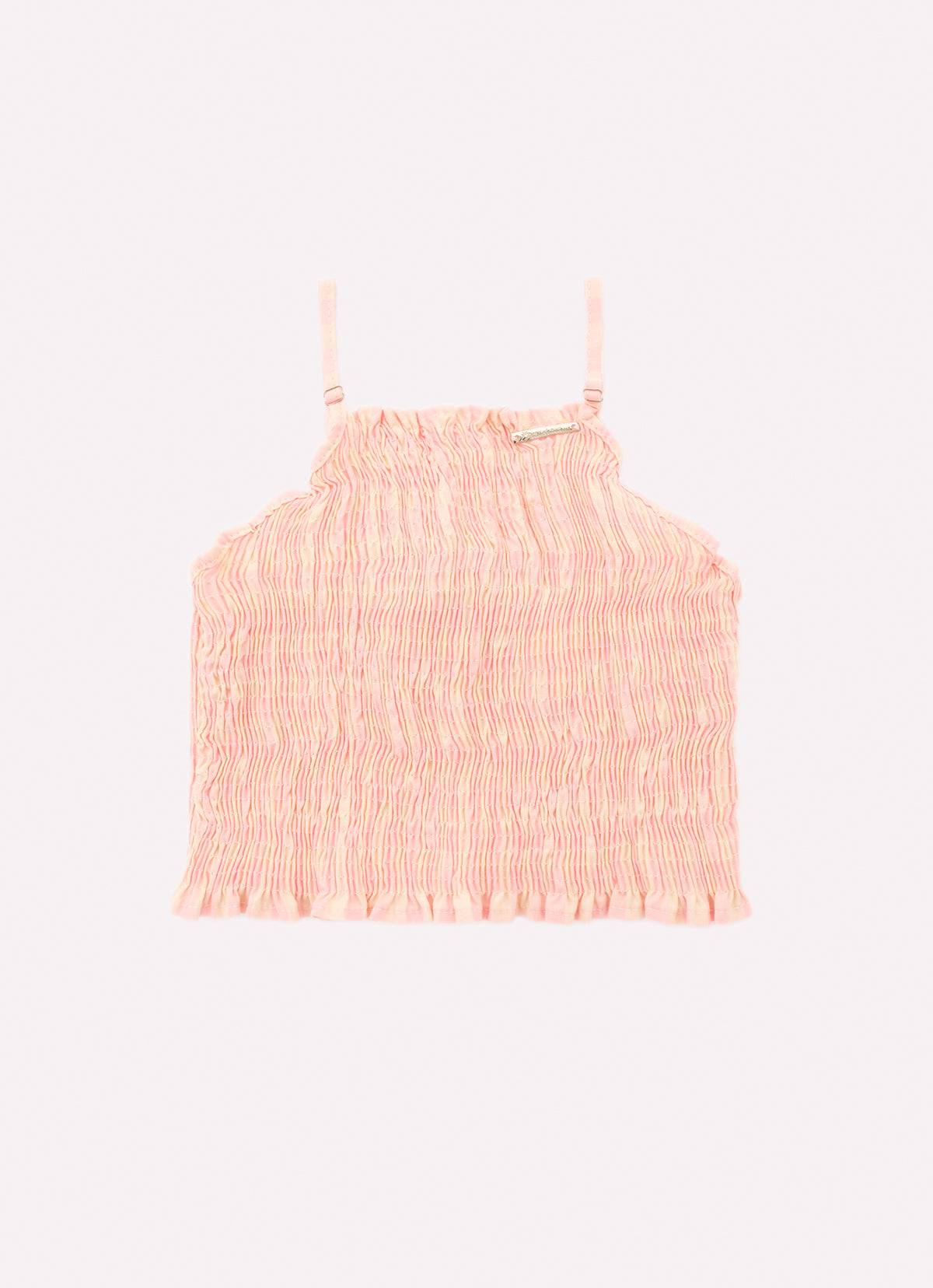 Blusa Cropped Alça Algodão Xadrez Lastex