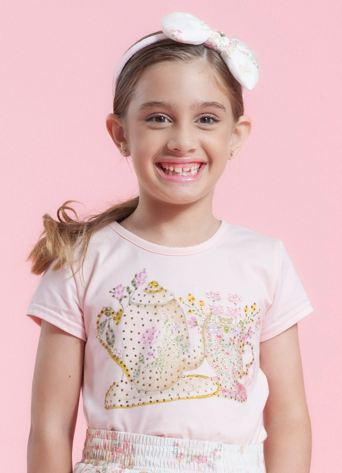 Blusa Cotton Hora Do Chá Cristais