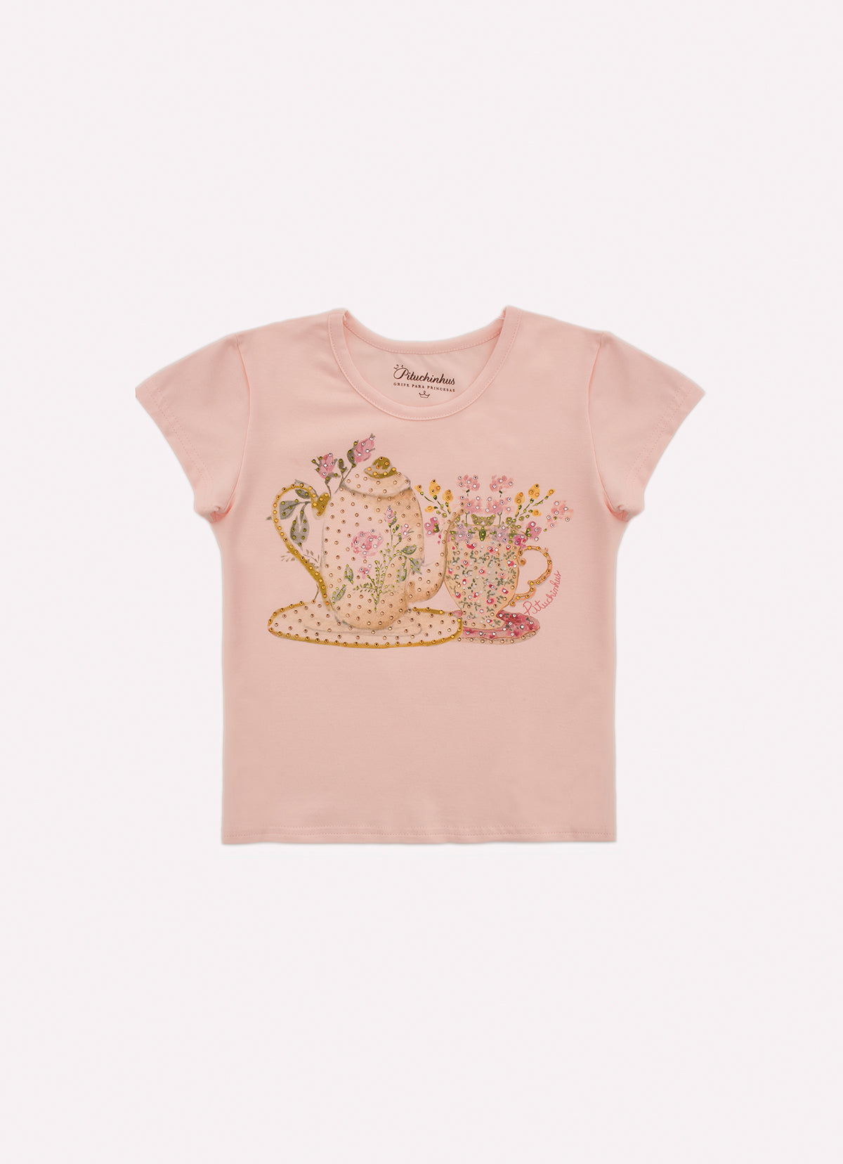 Blusa Cotton Hora Do Chá Cristais
