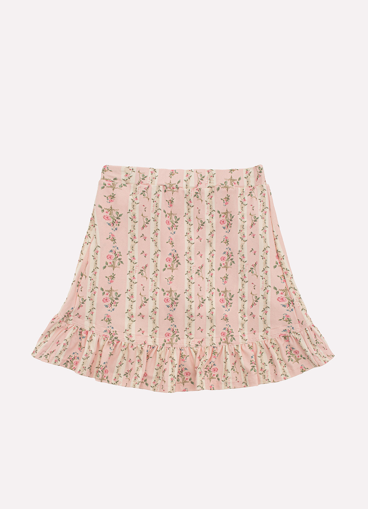 Saia Short Light Estampado Mullet Babado
