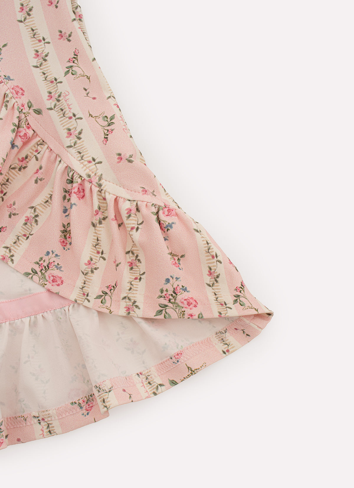 Saia Short Light Estampado Mullet Babado