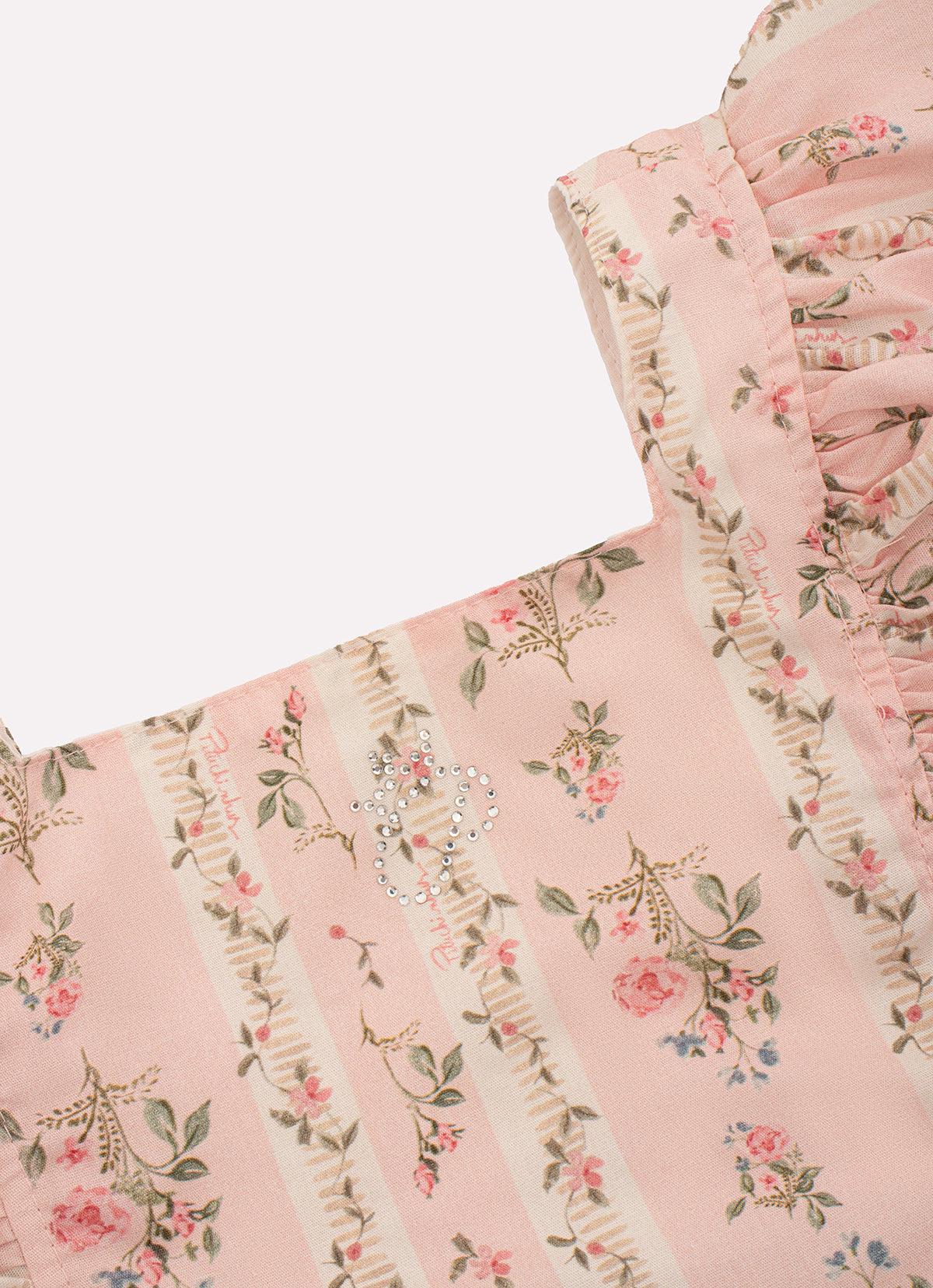 Blusa Cropped Algodão Flores