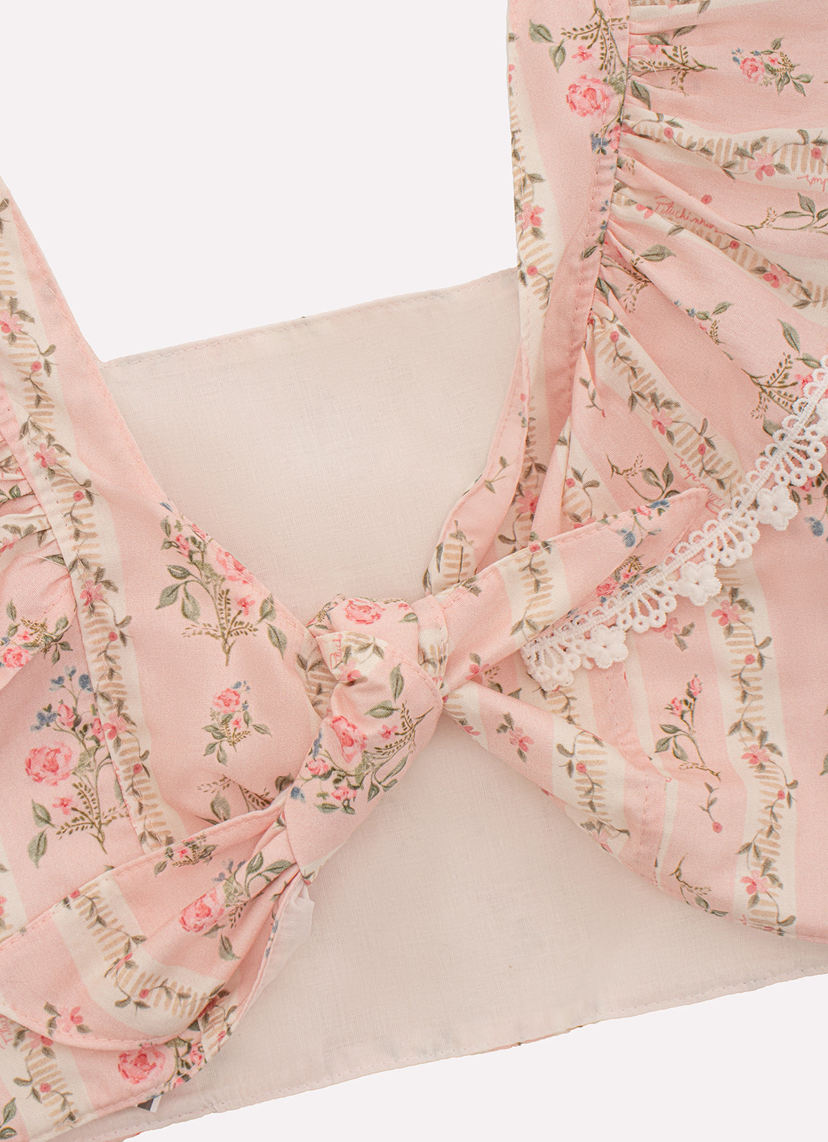 Blusa Cropped Algodão Flores