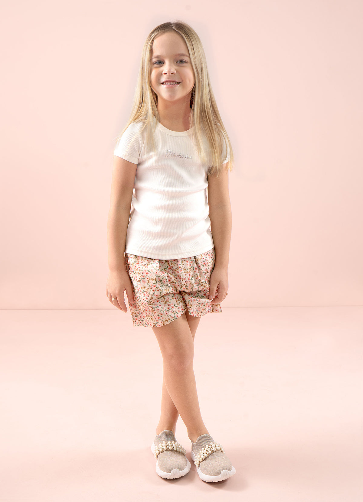 Short Algodão Estampada Hora Do Chá