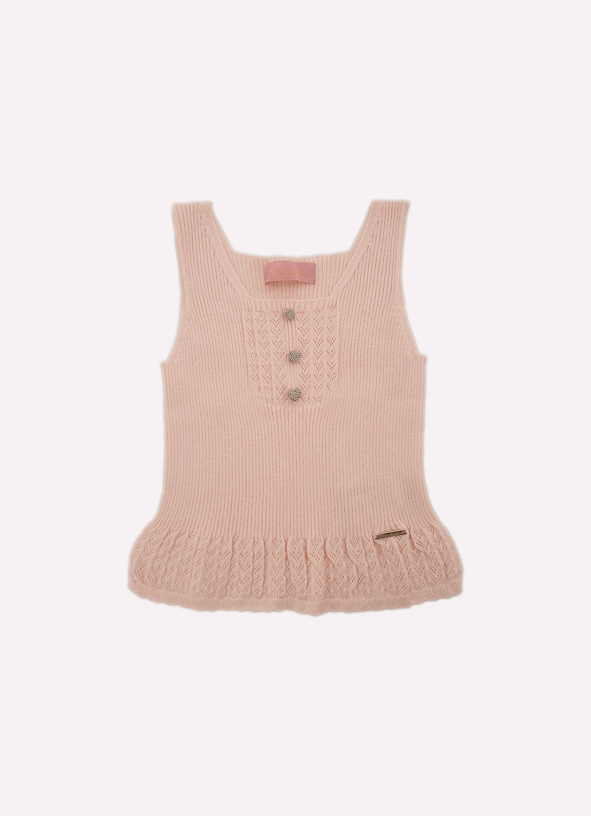 Regata Tricot Sem Costura Babado Rendado