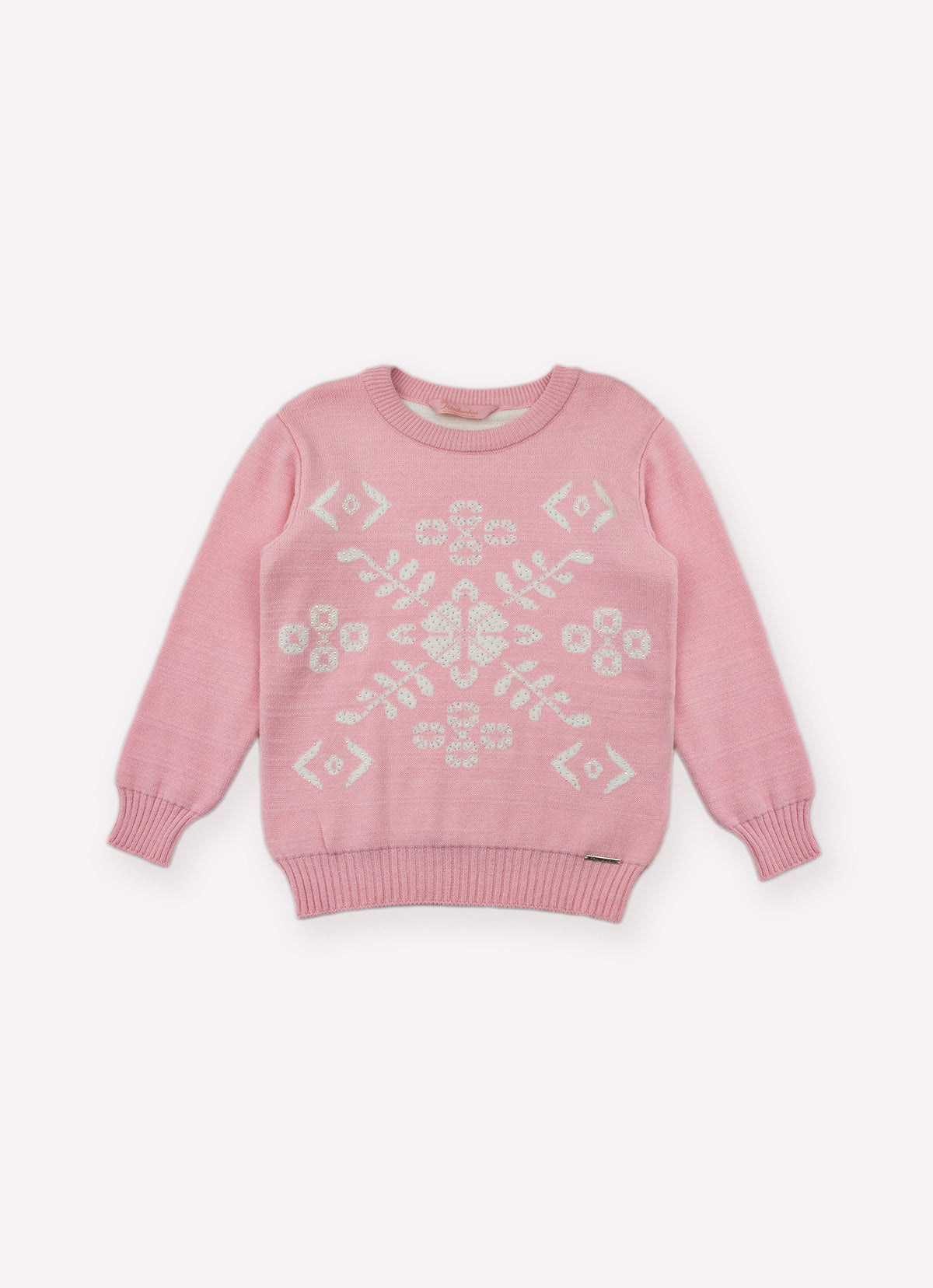 Blusa Tricot Maxi Flocos Après-Ski
