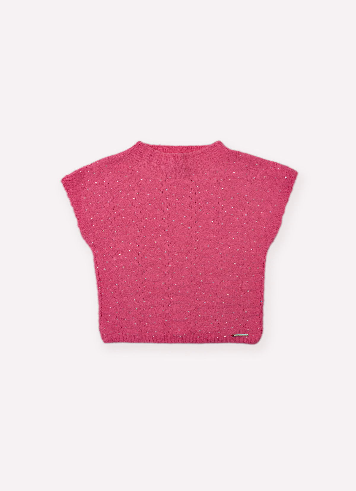 Colete Tricot Sem Costura Cristais Après-Ski