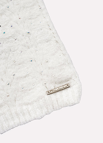 Colete Tricot Sem Costura Cristais Après-Ski