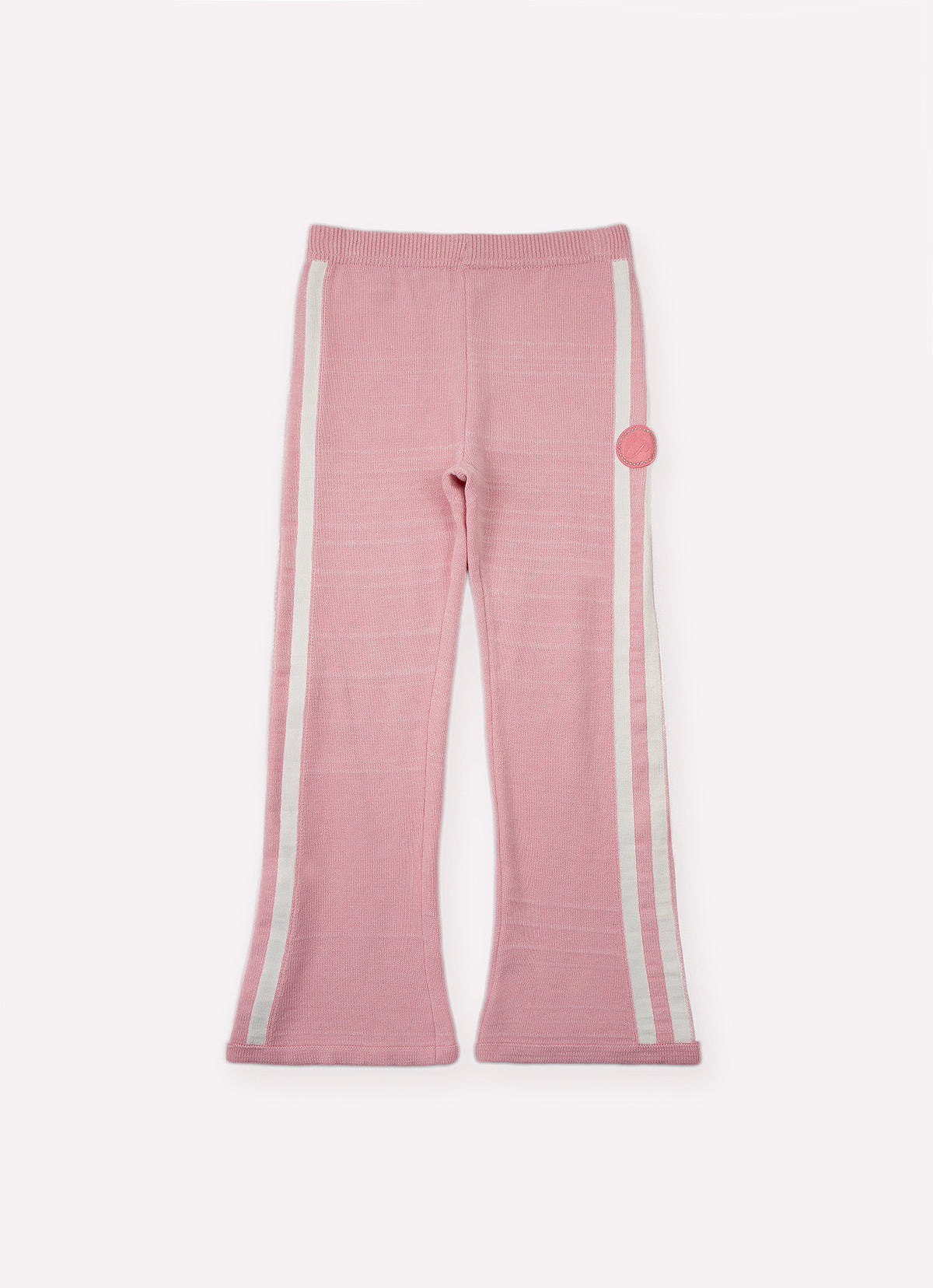 Calça Tricot Flare Tira Lateral Après-Ski