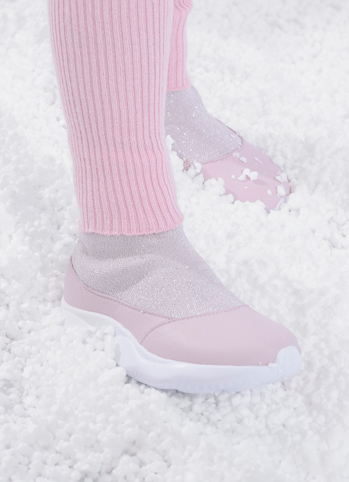 Bota Knit Couro