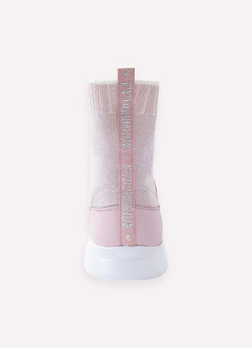 Bota Knit Couro