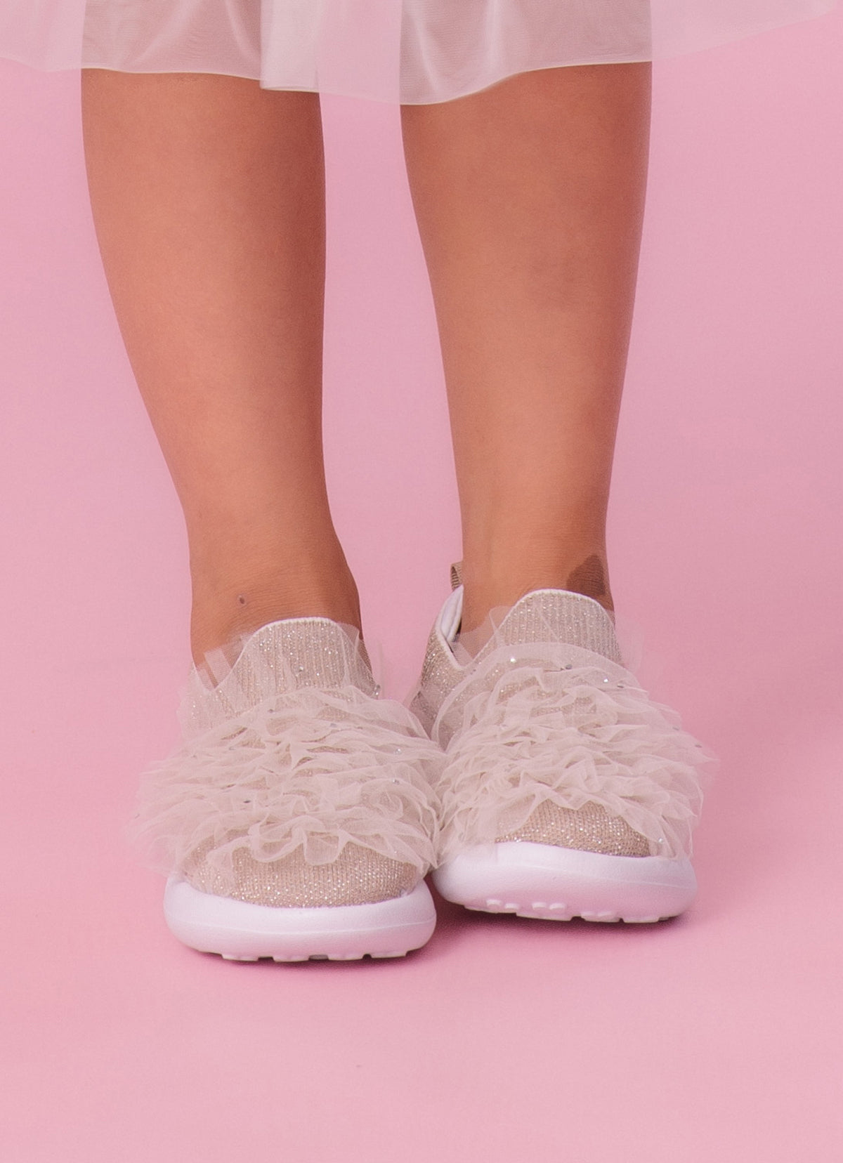 Tênis Knit Frufru Cristais