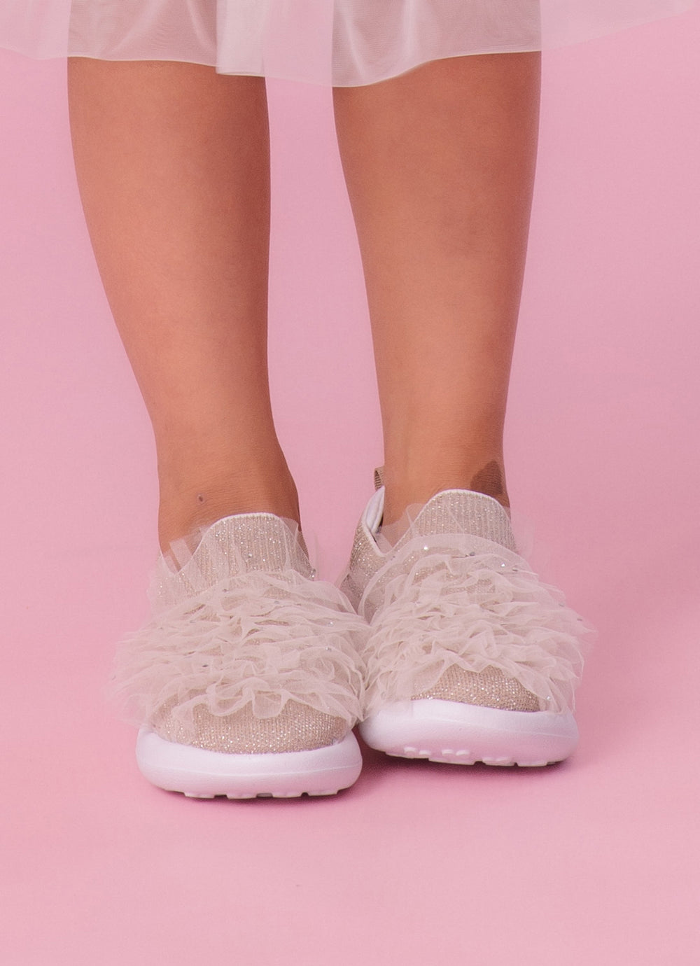 Tênis Knit Frufru Cristais