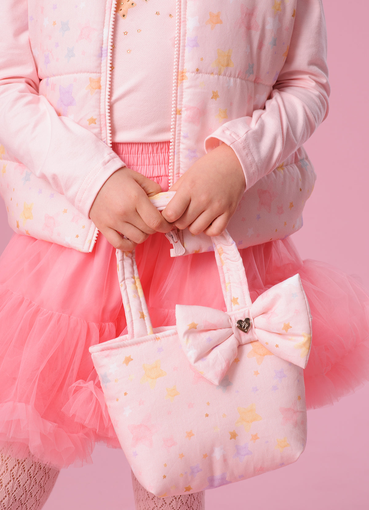 Bolsa Puffer Estampada Laço