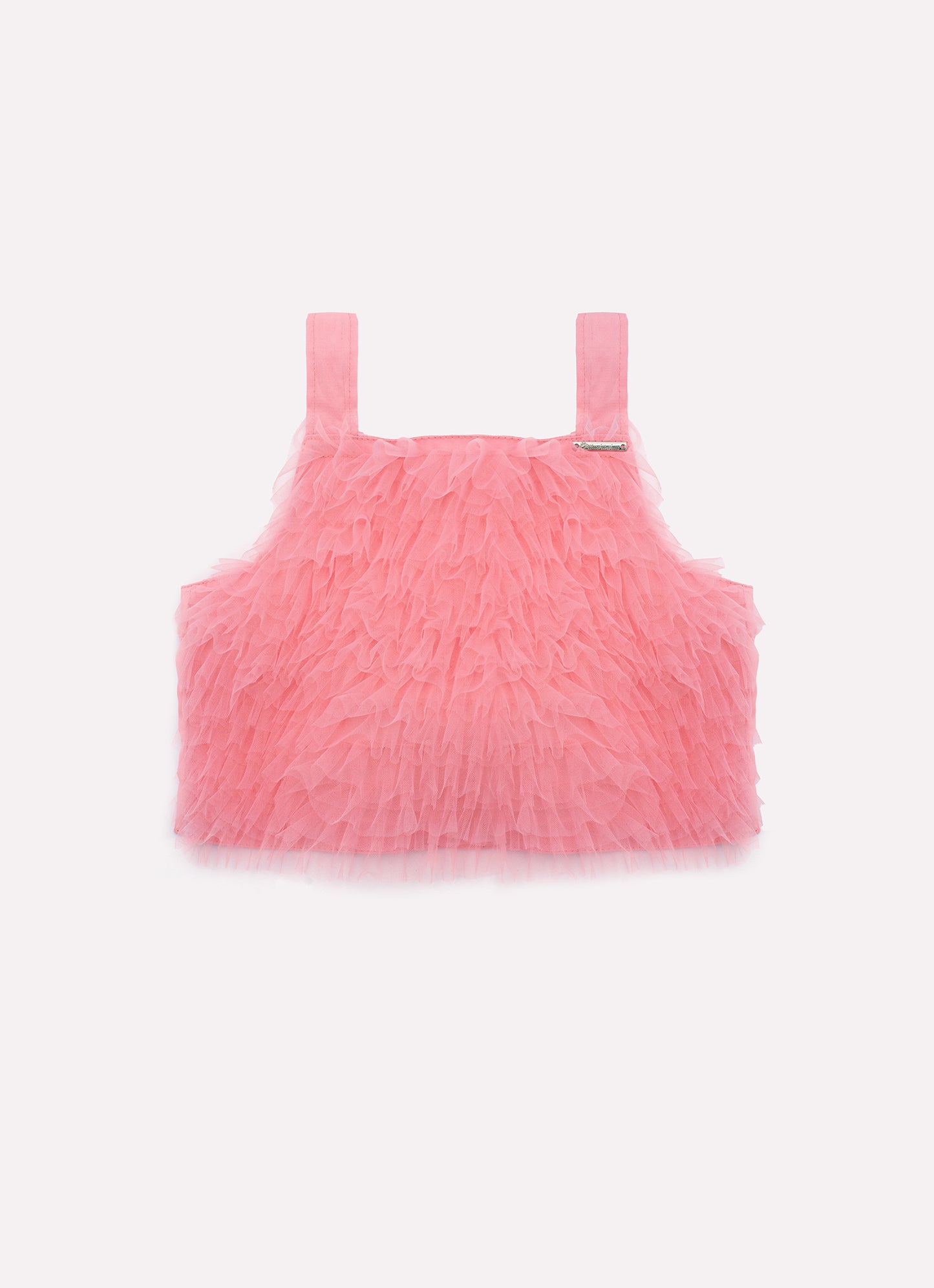 Blusa Cropped Tricoline Frufru