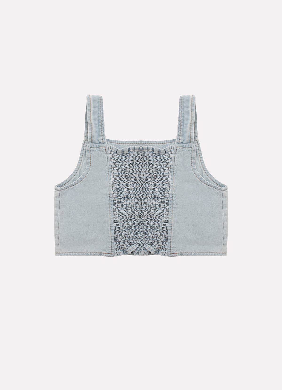 Blusa Cropped Jeans Fino Gruipir Bordado Couture