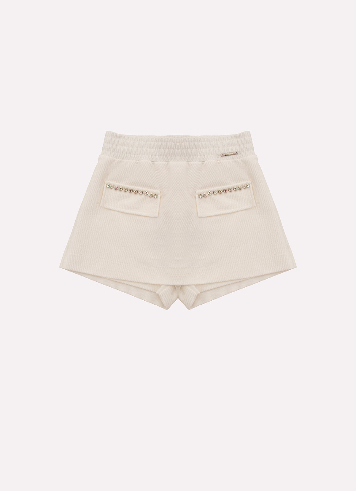 Saia Short Moletom Bordado Couture