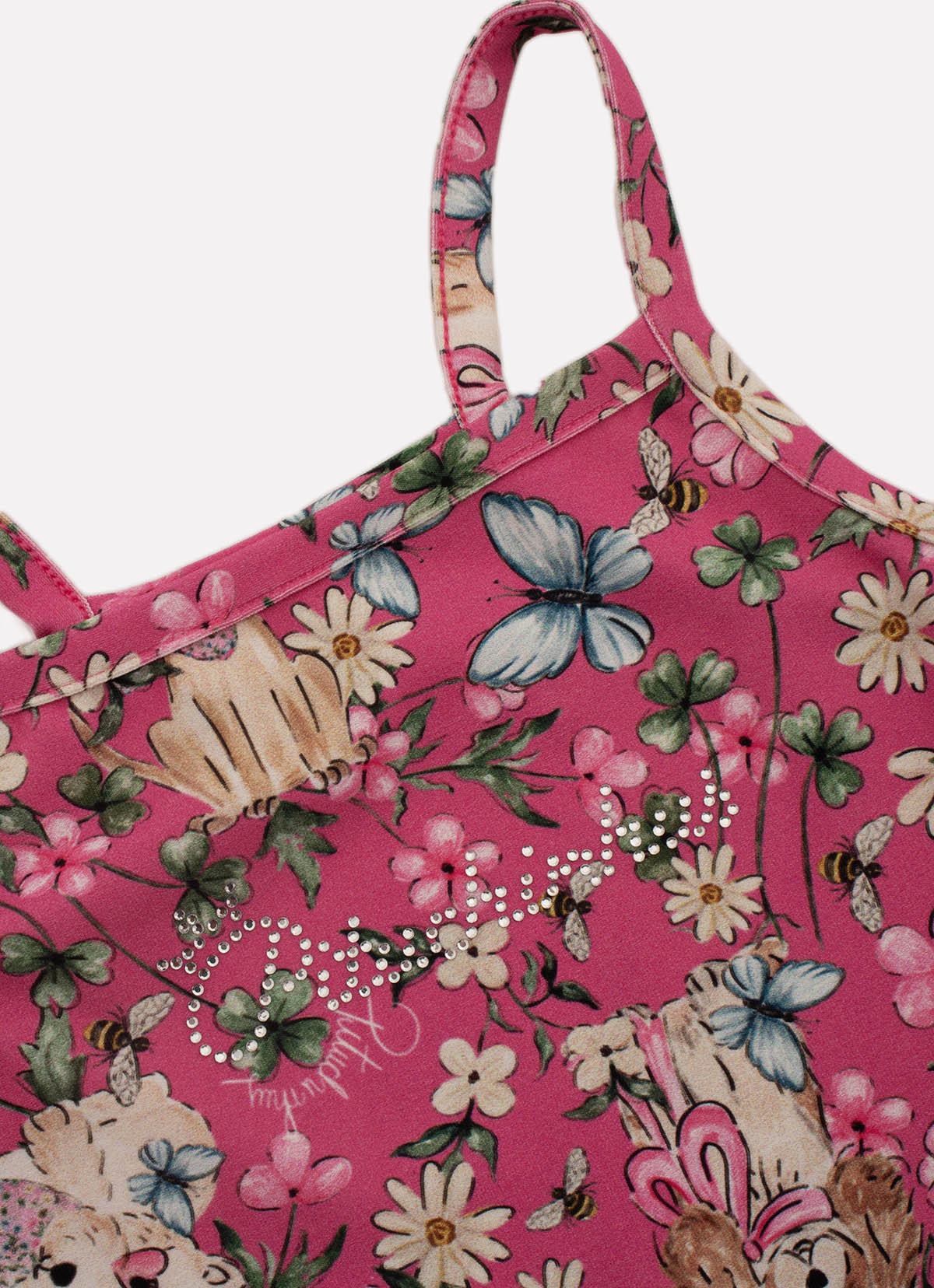 Blusa Cropped Alça Light Estampado Pituchinhus