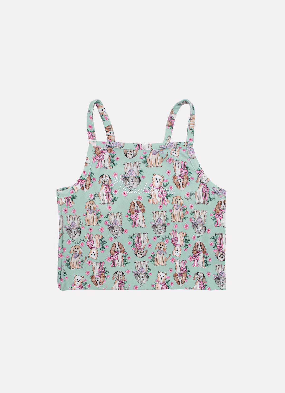 Blusa Cropped Alça Light Estampado Pituchinhus
