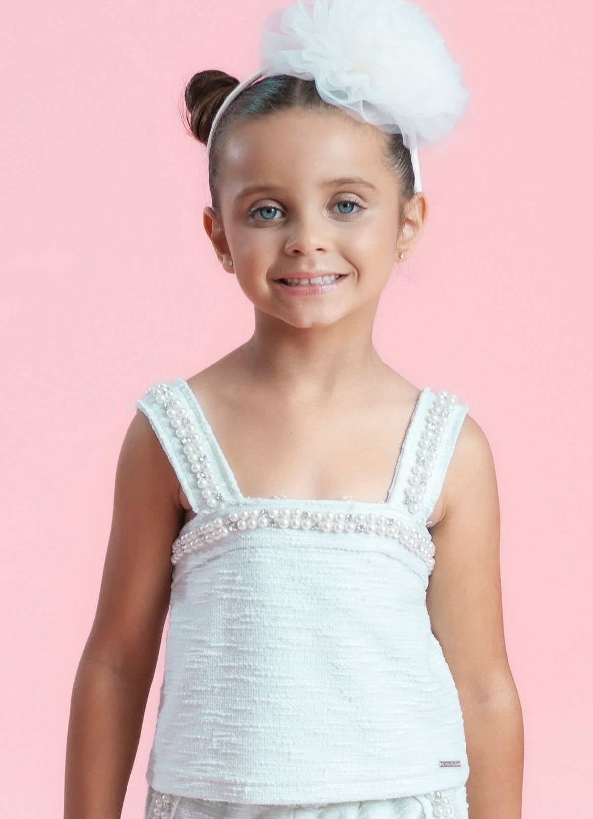 Blusa Cropped Moletom Boucle Bordados