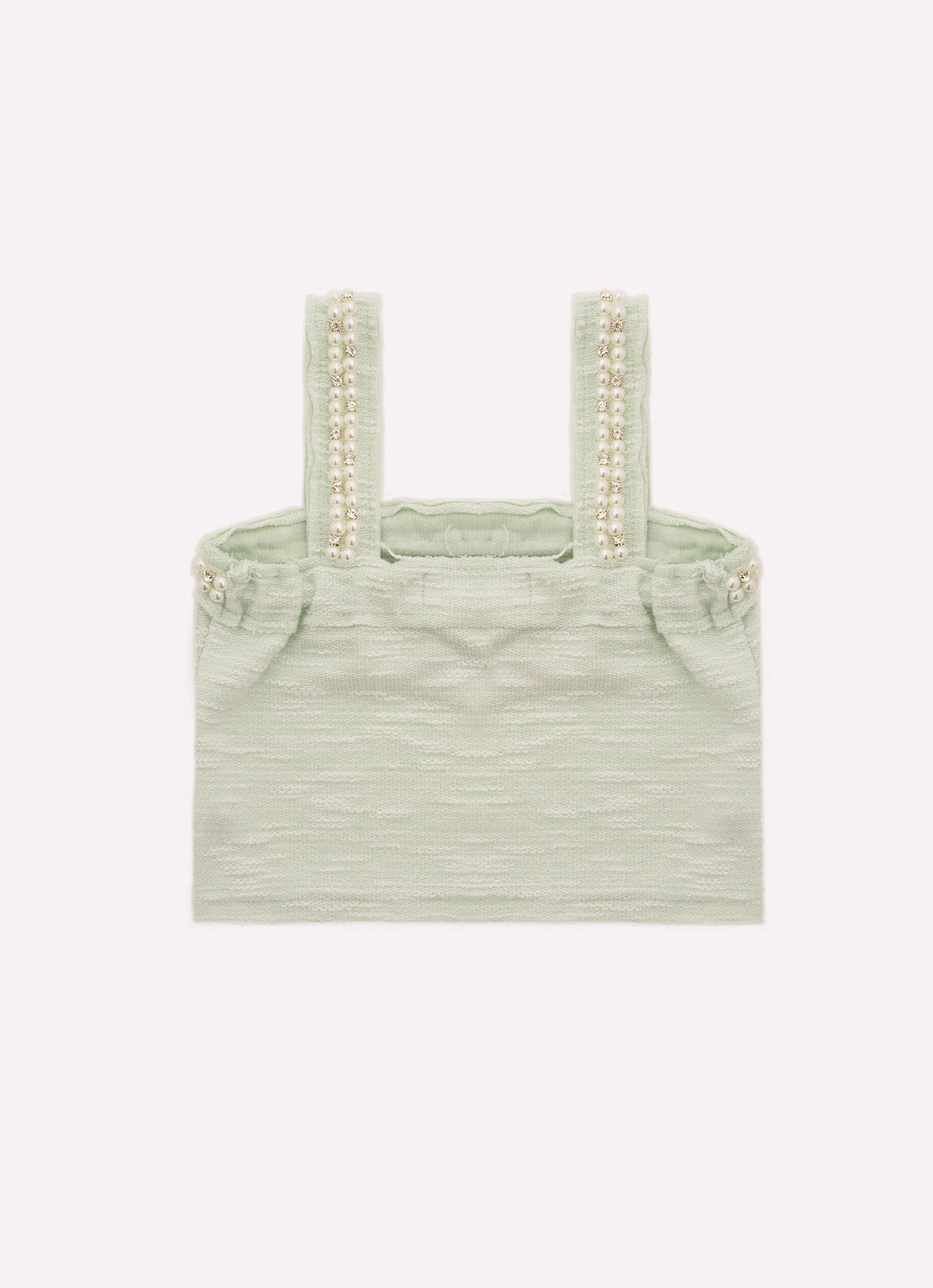 Blusa Cropped Moletom Boucle Bordados
