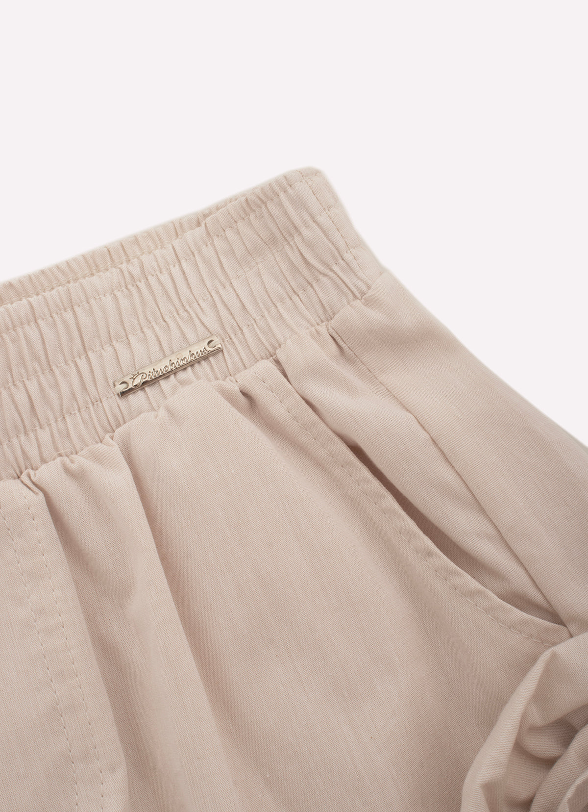 Short Algodão Maxi Flores Lateral Bordados Couture