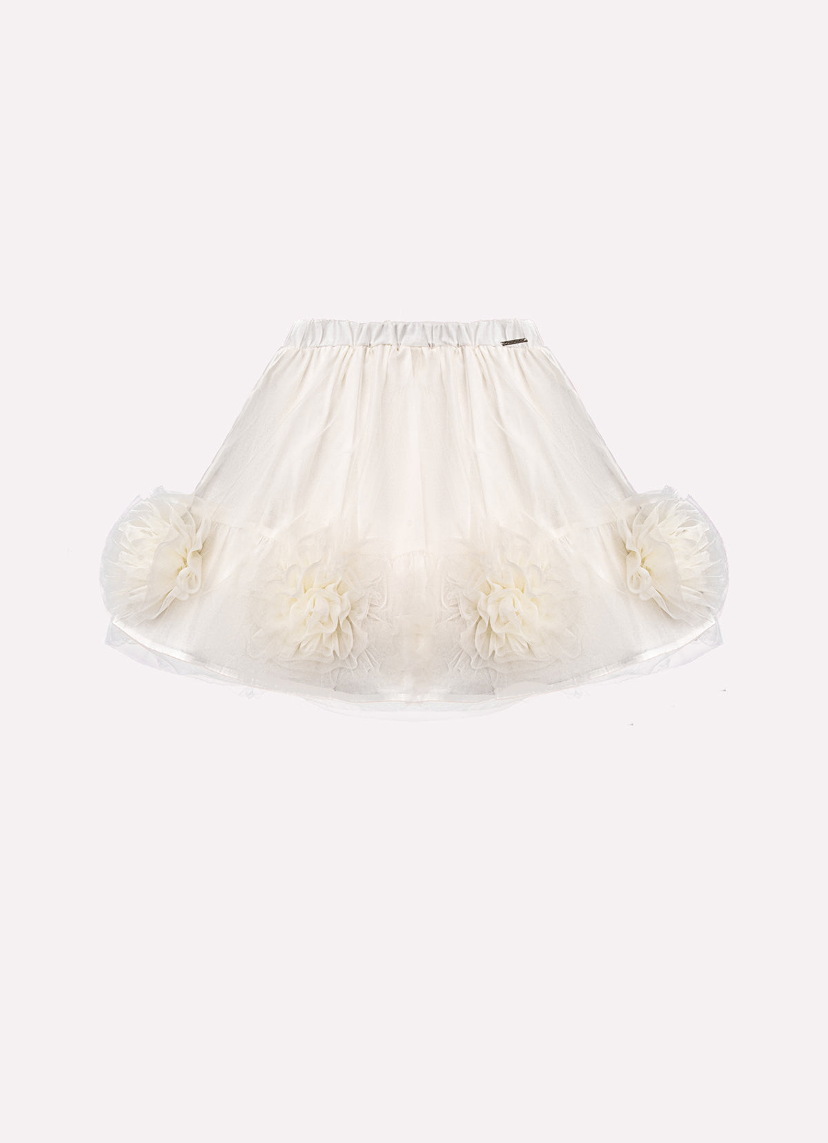 Saia Short Flores Tule Barra