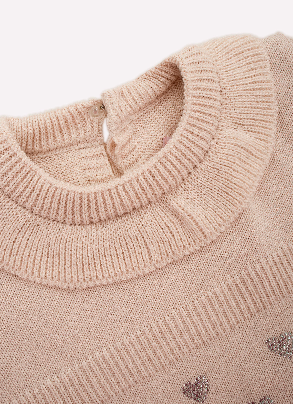 Vestido Tricot Mini Corações Cristal