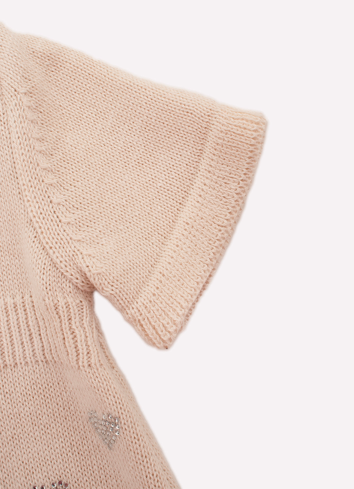 Vestido Tricot Mini Corações Cristal