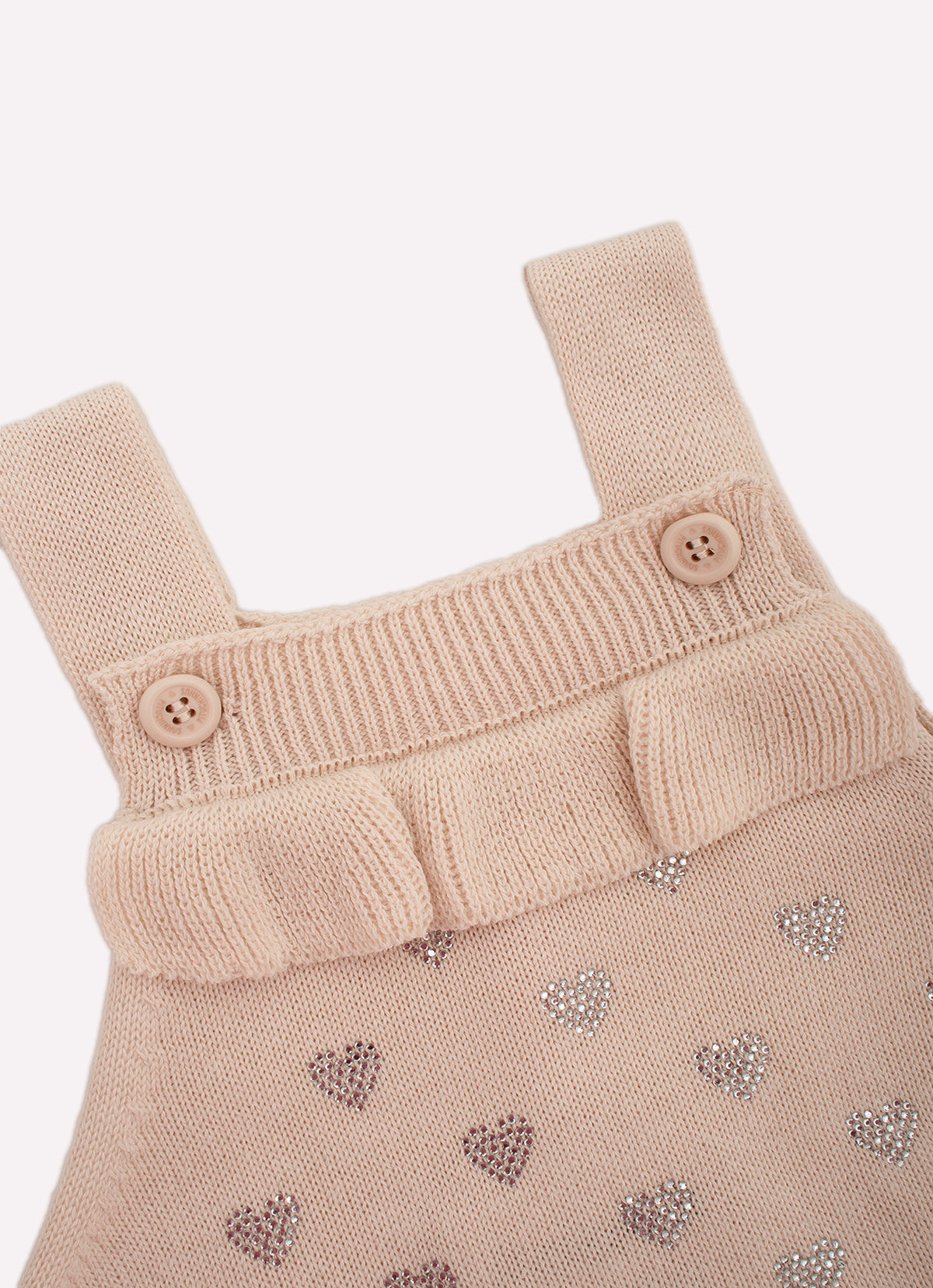 Macacão Tricot Mini Corações Cristal