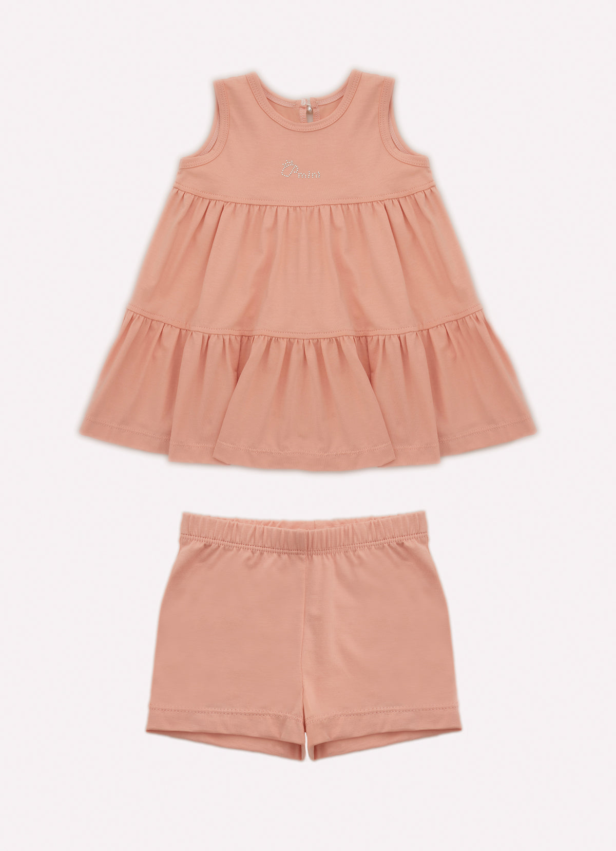 Vestido Cotton Pima Babados Com Calcinha