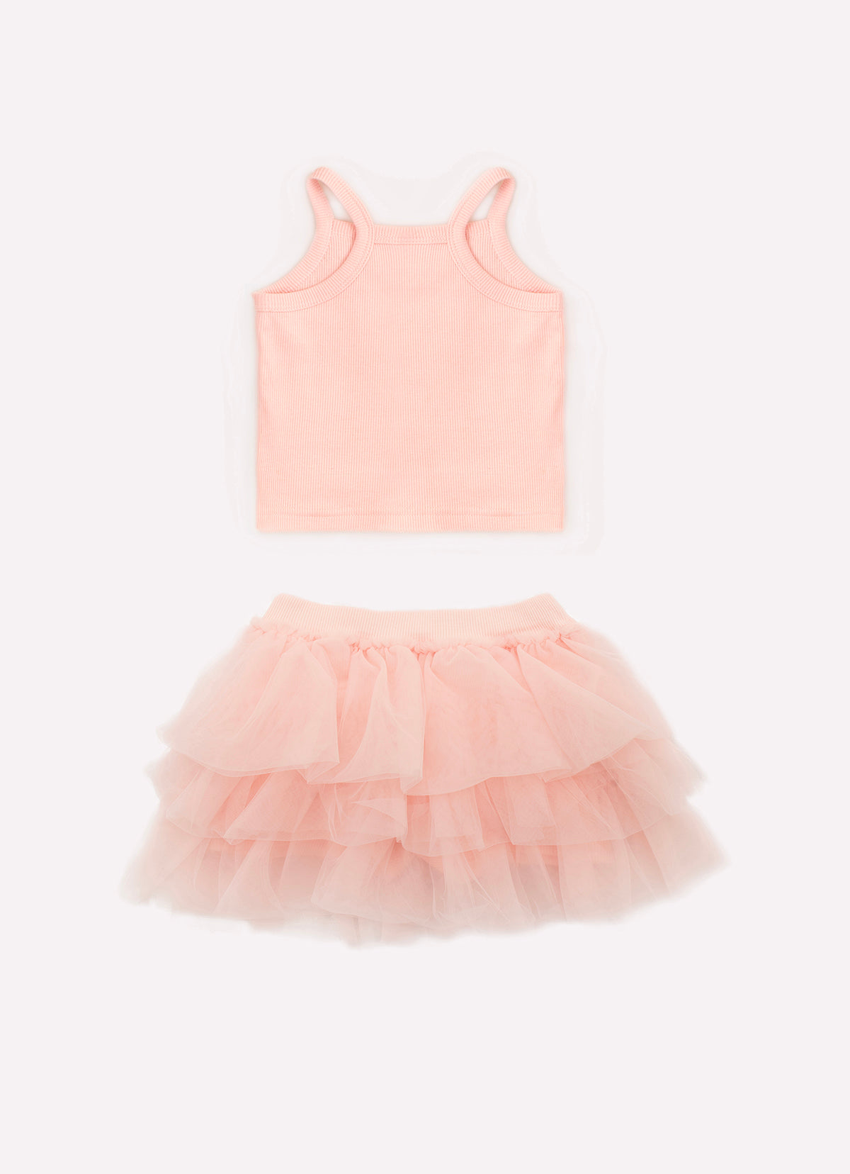 Conjunto Blusa e Saia Short Babados Tule