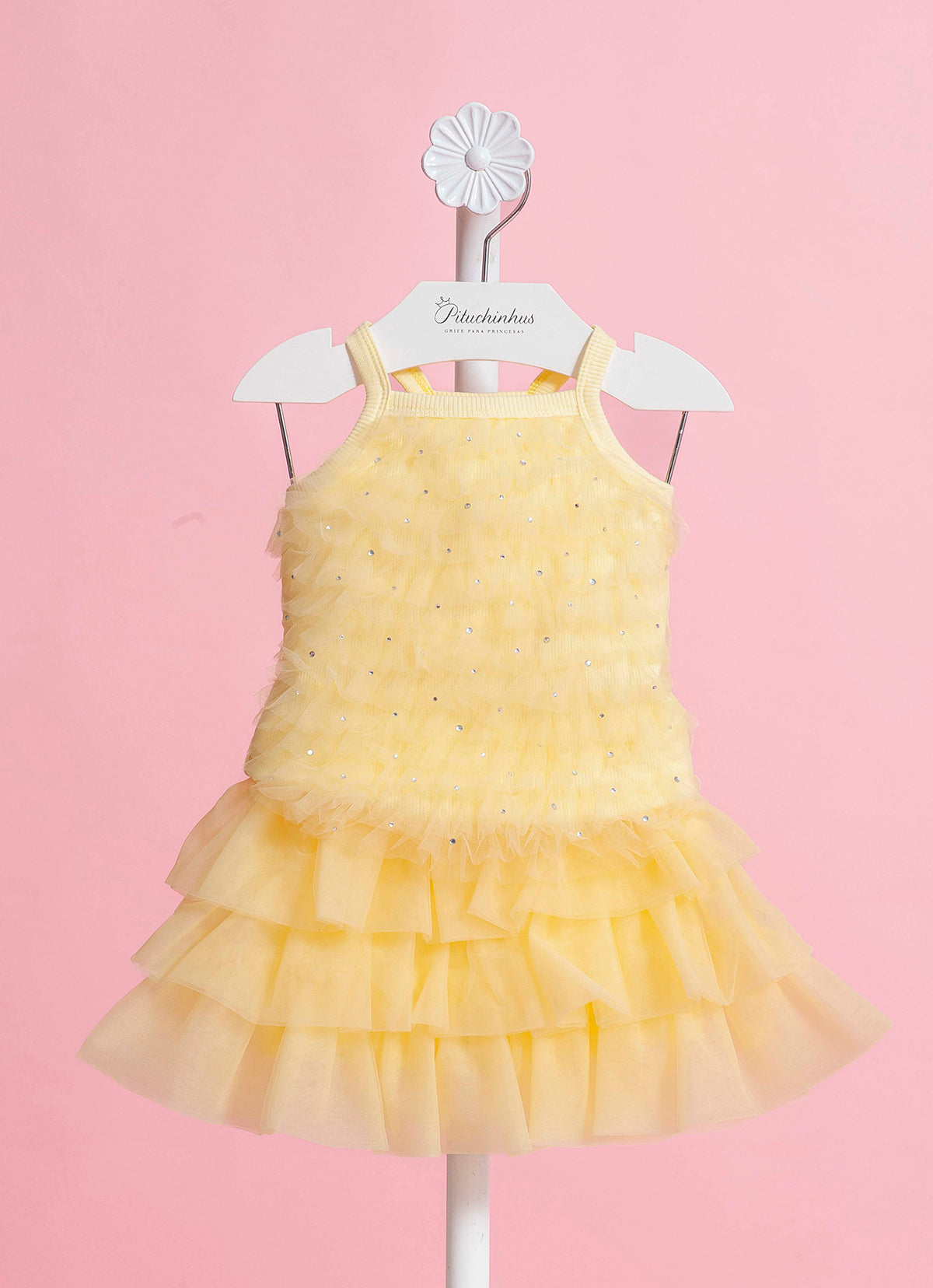 Conjunto Blusa e Saia Short Babados Tule