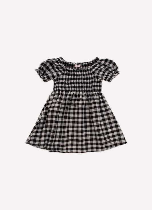 Vestido Algodão Xadrez Lastex Com Calcinha Vestido Algodão Xadrez Lastex Com Calcinha