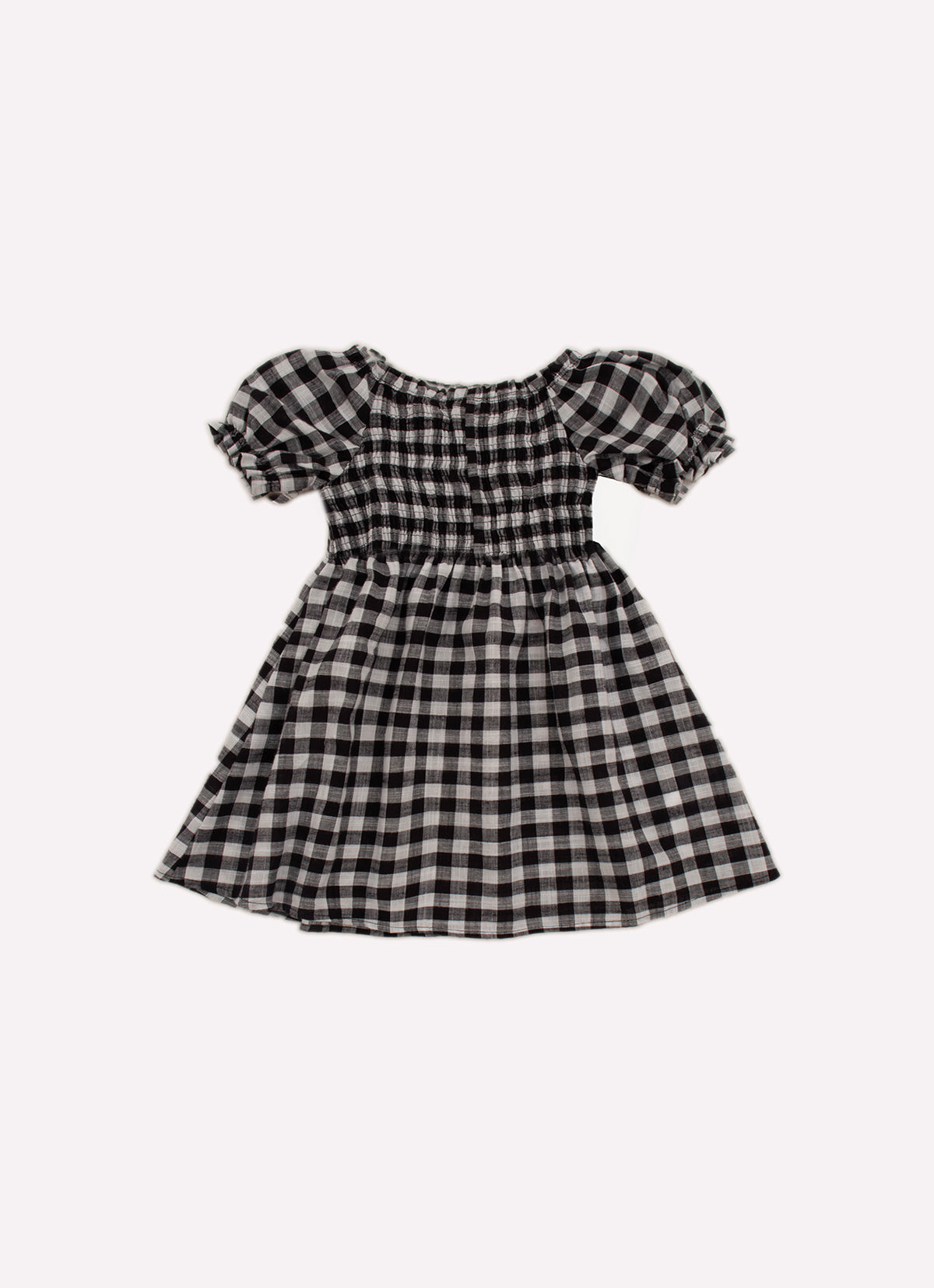 Vestido Algodão Xadrez Lastex Com Calcinha