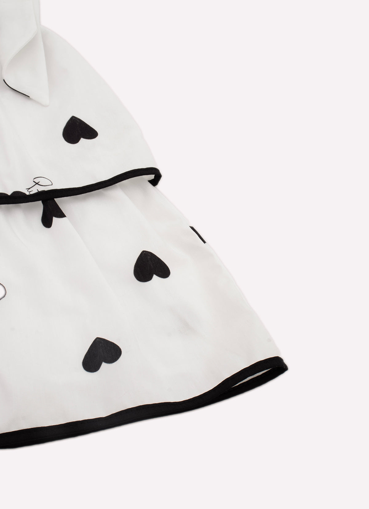 Vestido Algodão Estampa Corações Babados Com Calcinha