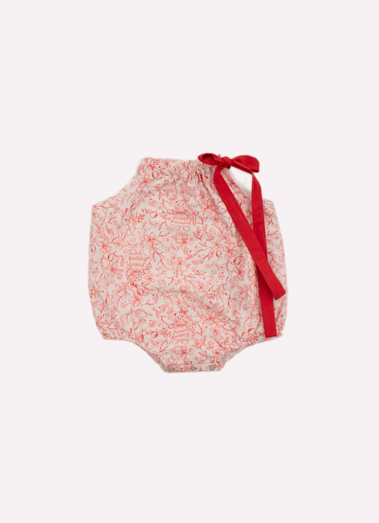 Macacão Algodão Estampa Toile Amarração Decote Macacão Algodão Estampa Toile Amarração Decote