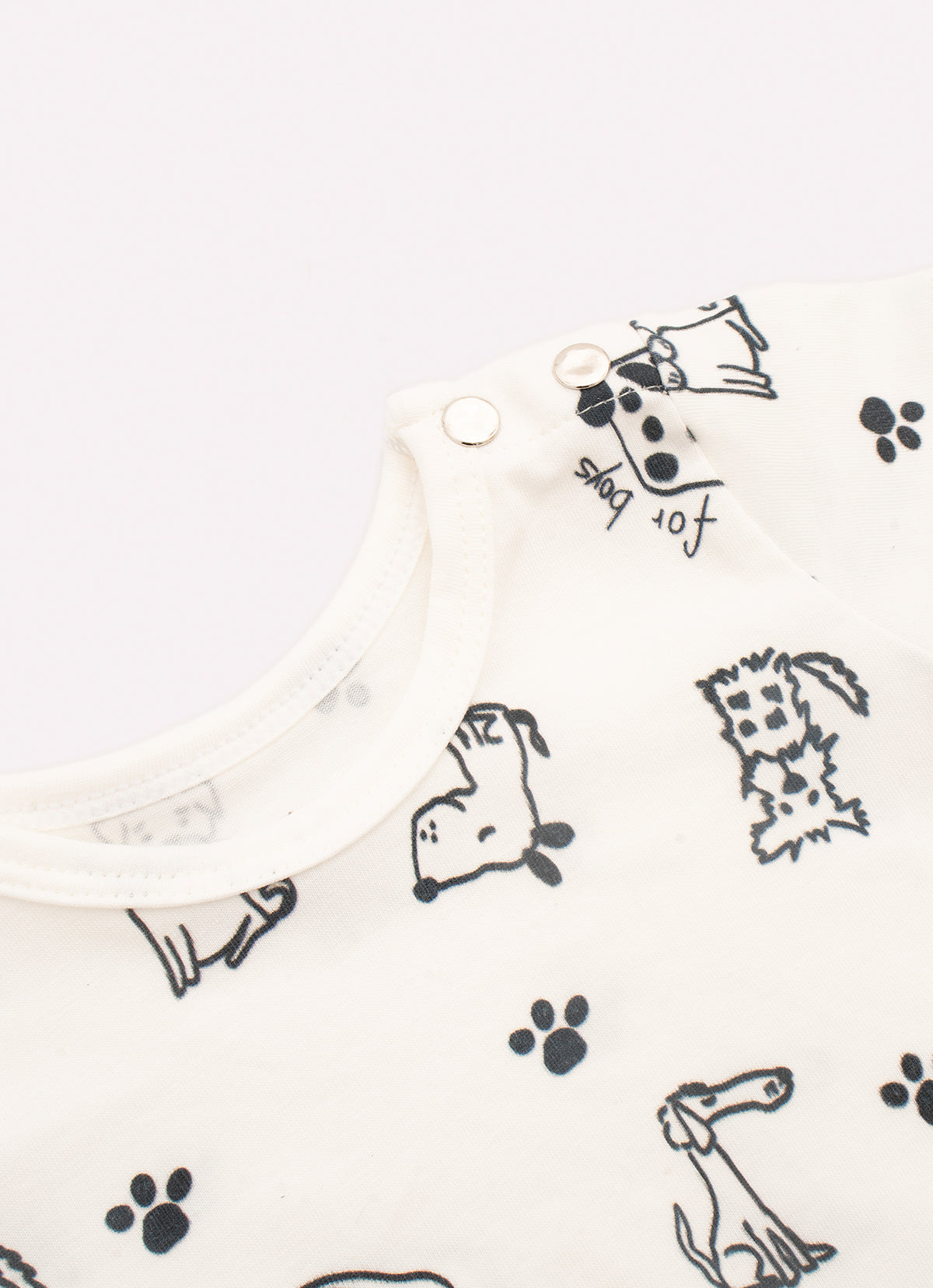 Conjunto Blusa Pima Cachorrinhos Calça Malha Listra Lateral