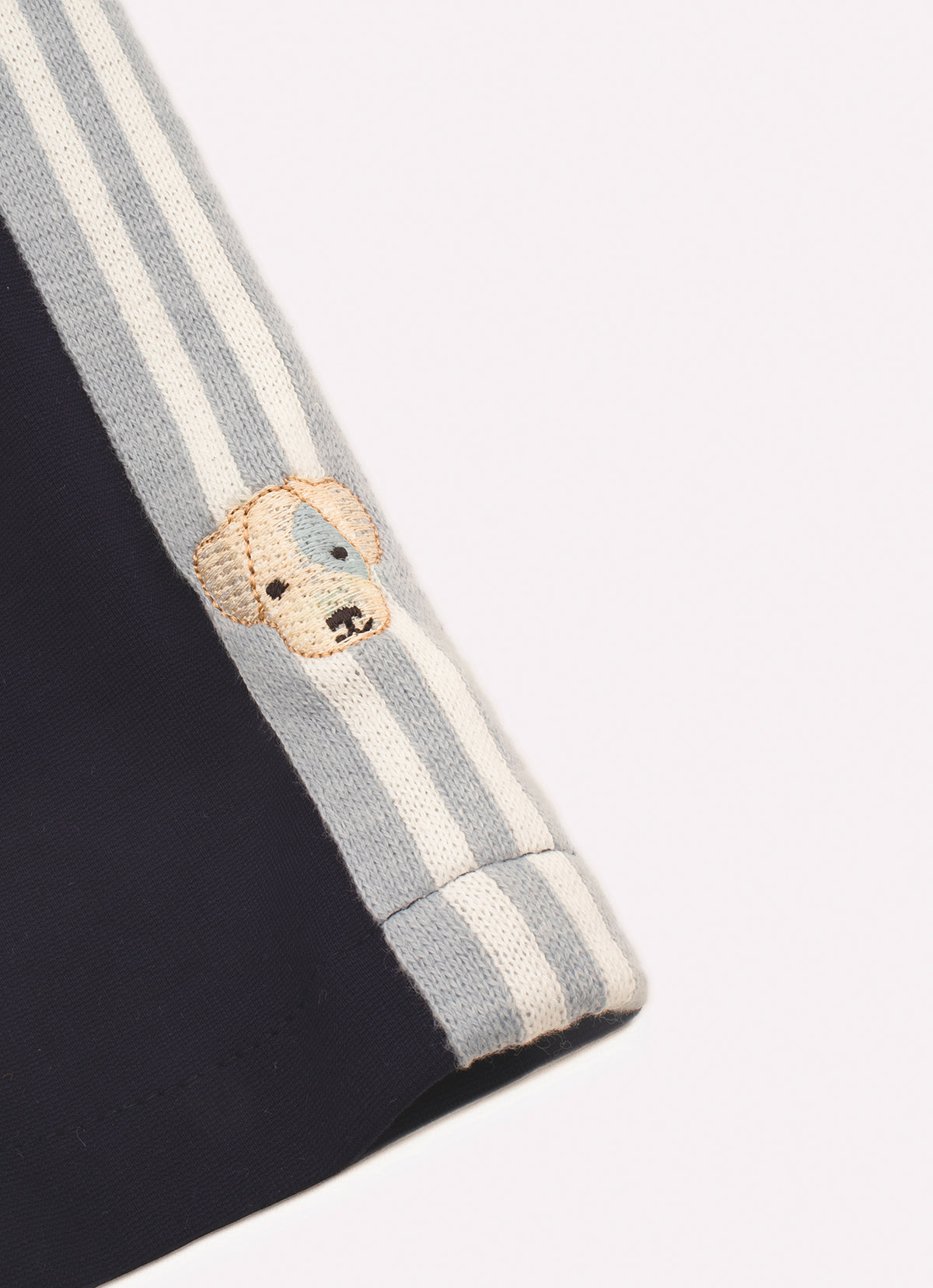Conjunto Blusa Pima Cachorrinhos Calça Malha Listra Lateral