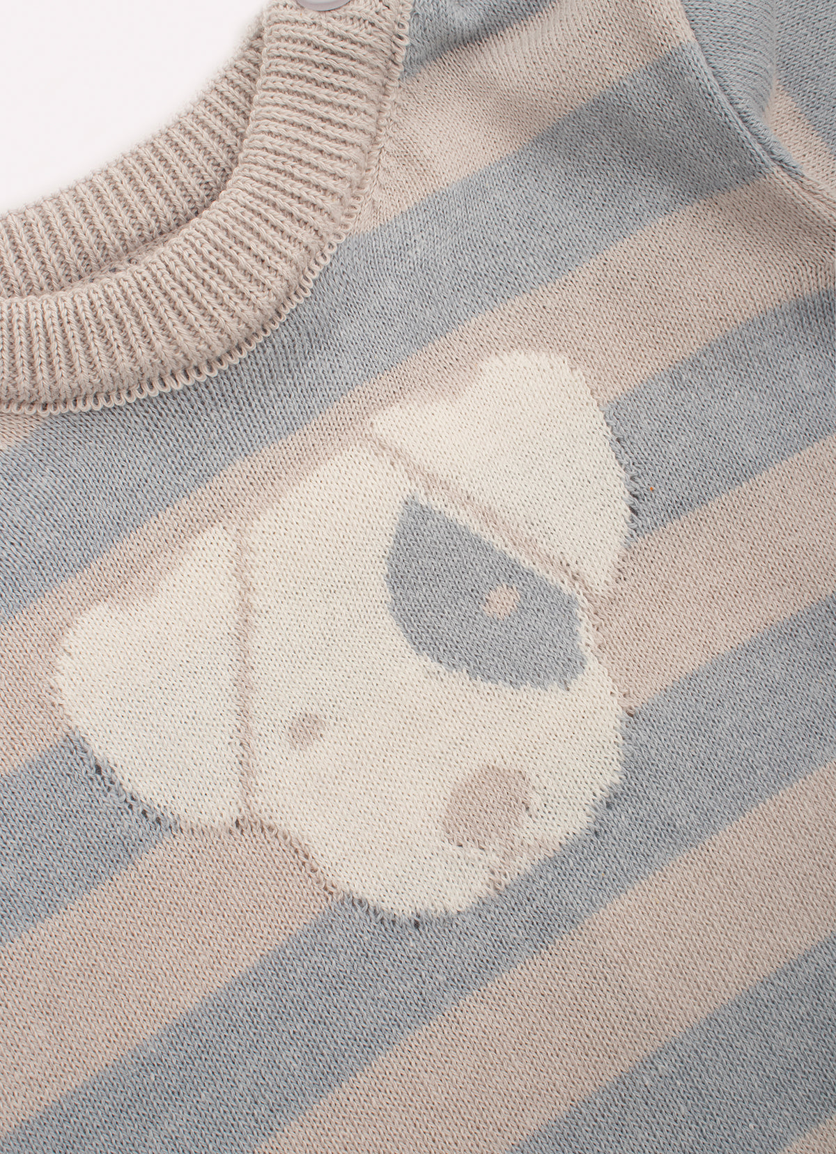 Conjunto Tricot Blusa Listrada e Calça Cachorrinho Costas