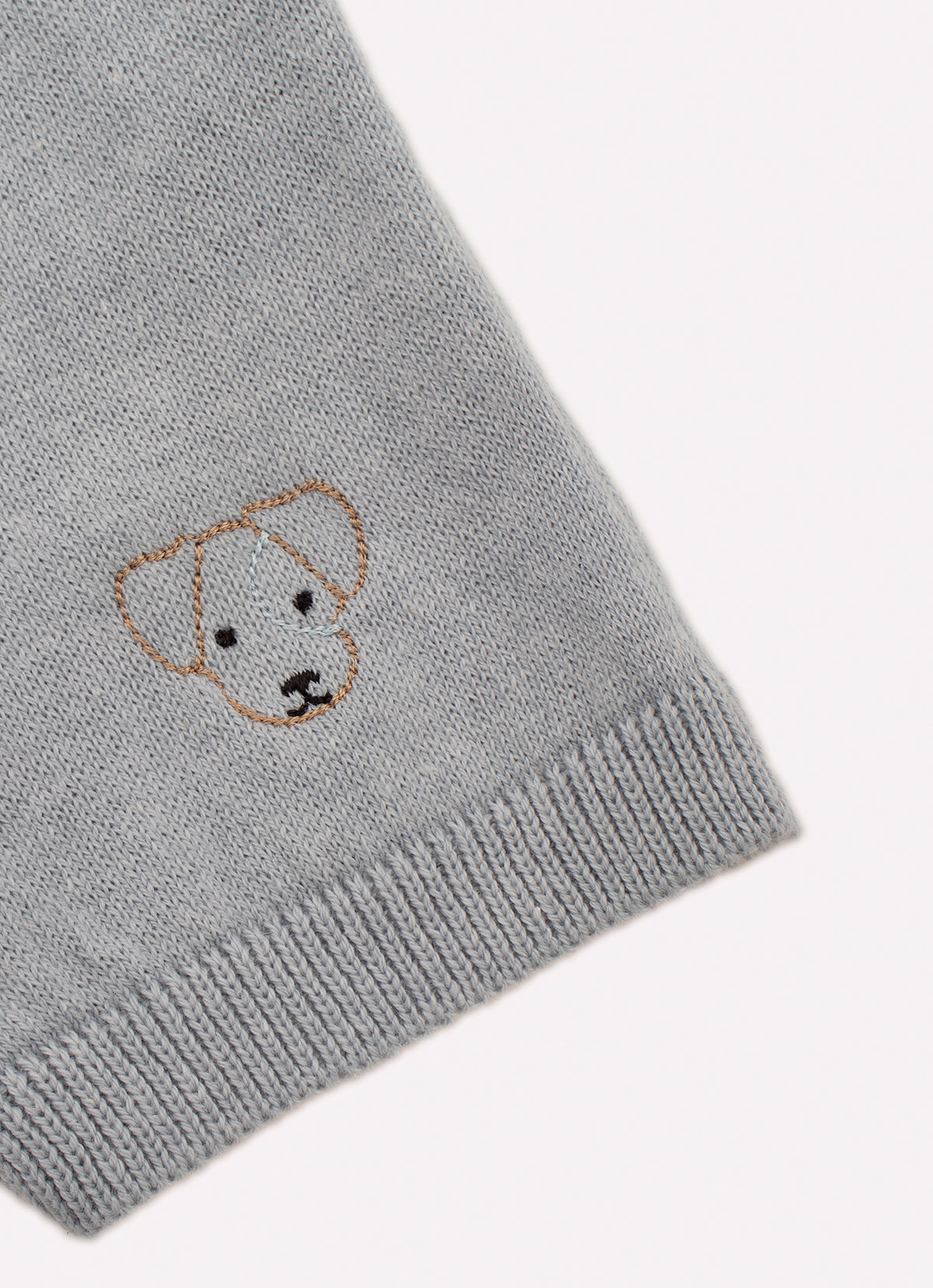Macacão Tricot Botões Cachorrinho Bordado