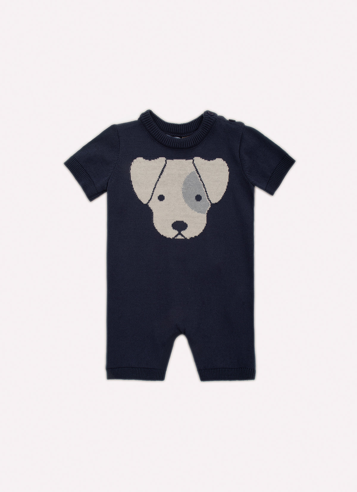 Macacão Tricot Rosto Cachorrinho