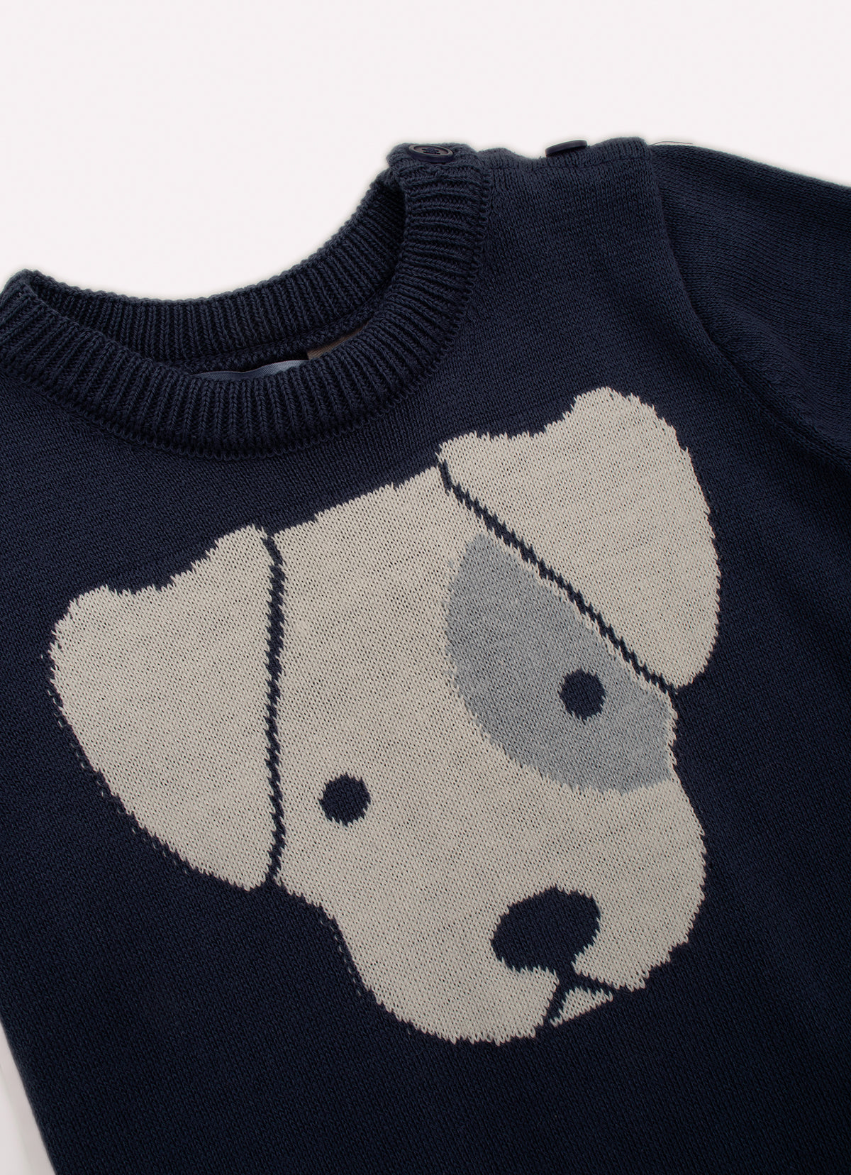 Macacão Tricot Rosto Cachorrinho