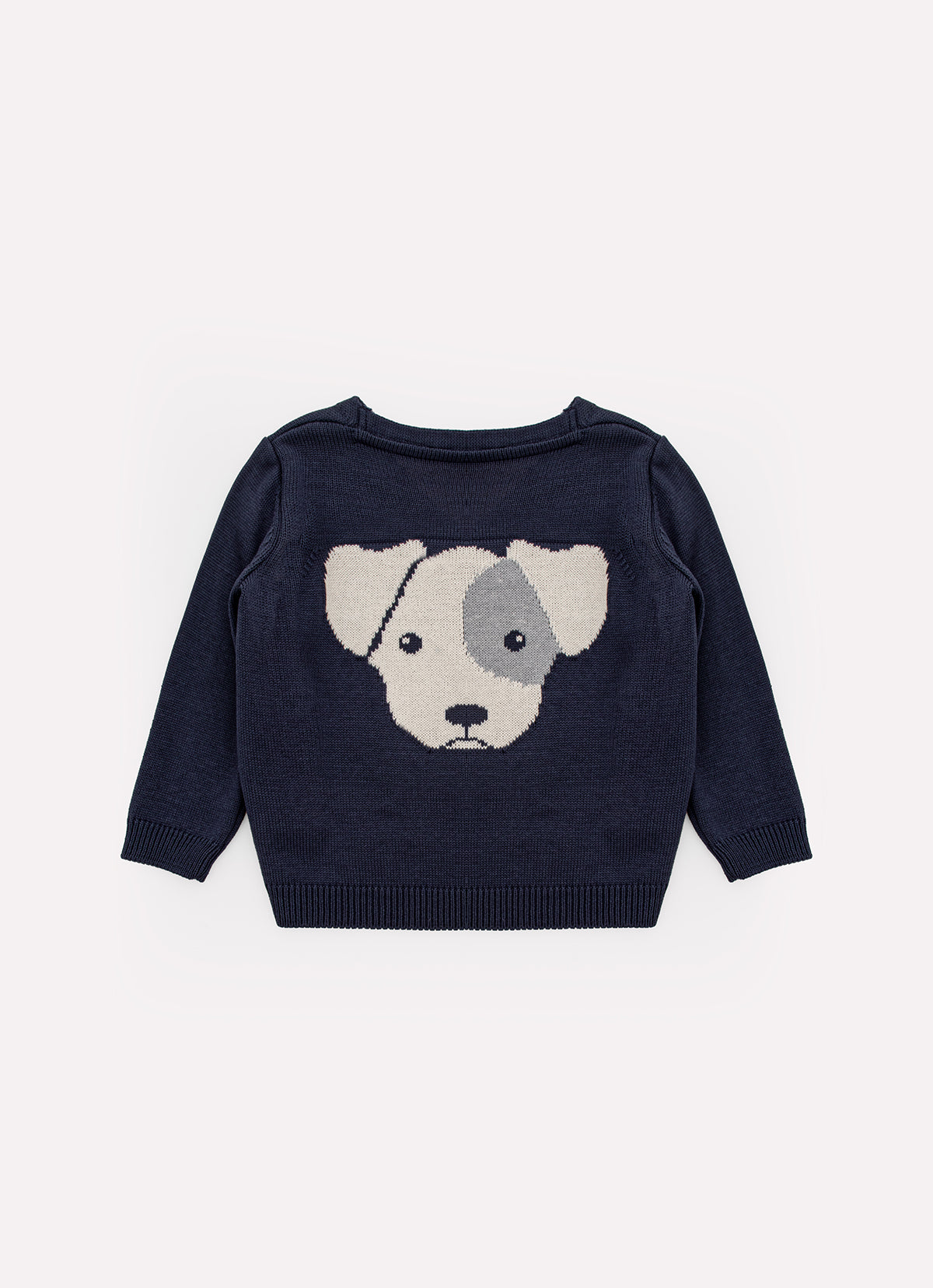 Casaco Tricot Rosto Cachorrinho Costas